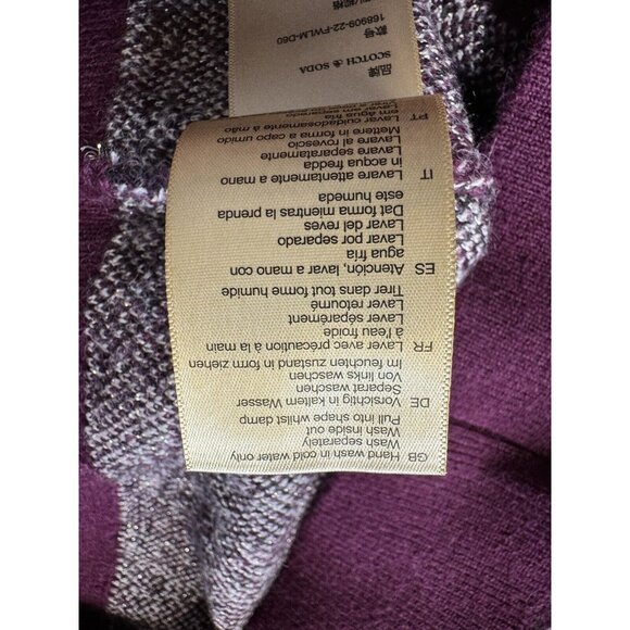 Scotch & Soda Medium Wool Alpaca Blend Half-Zip Pullover Jacquard Sweater NEW - Picture 13 of 14